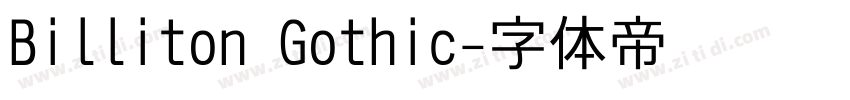 Billiton Gothic字体转换